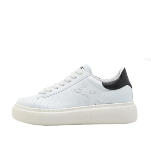 SCARPE PATRIZIA PEPE DONNA SNEAKER PEPE FLY IN PELLE WHITE BLACK 8Z0080E028