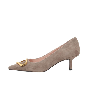 SCARPE COCCINELLE DONNA DECOLLETE HIMMA IN PELLE SCAMOSCIATA WARM TAUPE E4PSB130201N59