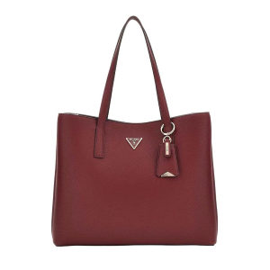 BORSA DONNE GUESS SHOPPER MERIADIAN TRIANGOLO LOGO BURGUNDY HWBG8778230