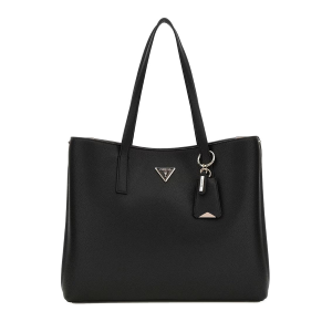 BORSA DONNE GUESS SHOPPER MERIADIAN TRIANGOLO LOGO BLACK HWBG8778230