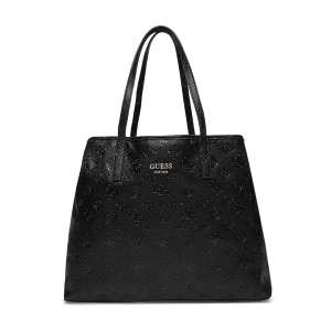 BORSE GUESS DONNA SHOPPER VIKKY LOGO 4G PEONY IMPRESSO BLACK HWPG9318290