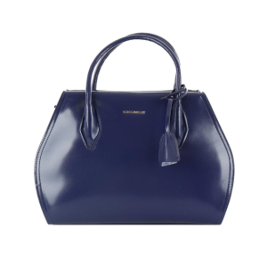 BORSE COCCINELLE DONNA LORD SHINY IN PELLE CALF A MANO E TRACOLLA ROYAL BLUE RBG180101B50