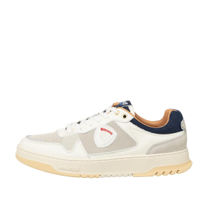 SCARPE BLAUER UOMO SNEAKER HARPER IN PELLE E CAMOSCIO CREAM NAVY F4HARPER09LES