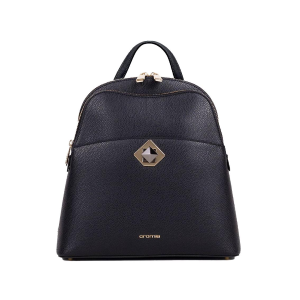 BORSE CROMIA DONNA ZAINO LADIES BAG MINA IN PELLE A SPALLA NERO 1405762