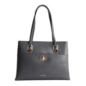 BORSE CROMIA DONNA LADIES BAG MINA IN PELLE SHOPPING A SPALLA NERO 1405753