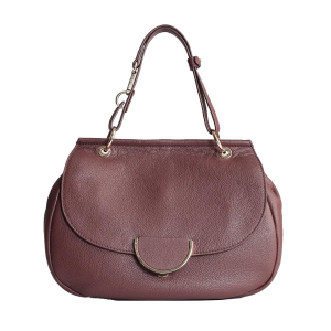 BORSE CROMIA DONNA LADIES BAG SVEVA IN PELLE A SPALLA CASTAGNA 1405868